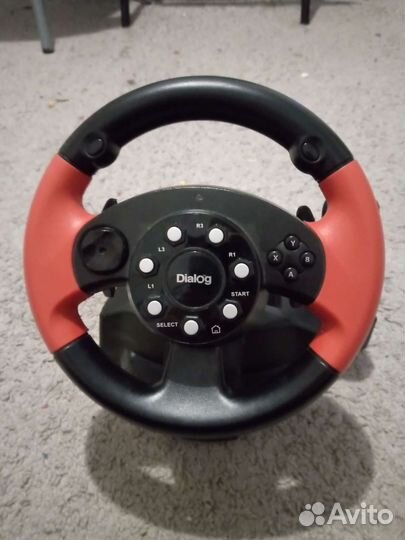 Игровой руль Dialog GW-125VR E-Racer Красный
