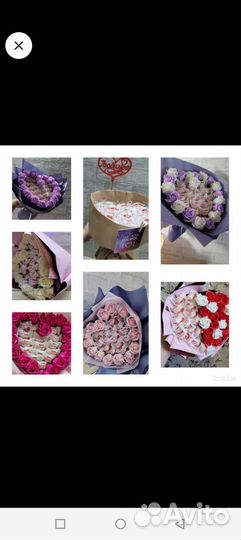 Букет маме, жене, дочке из мыльных роз