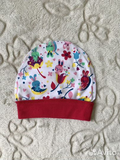 Чепчик детский новый 0-3 мес