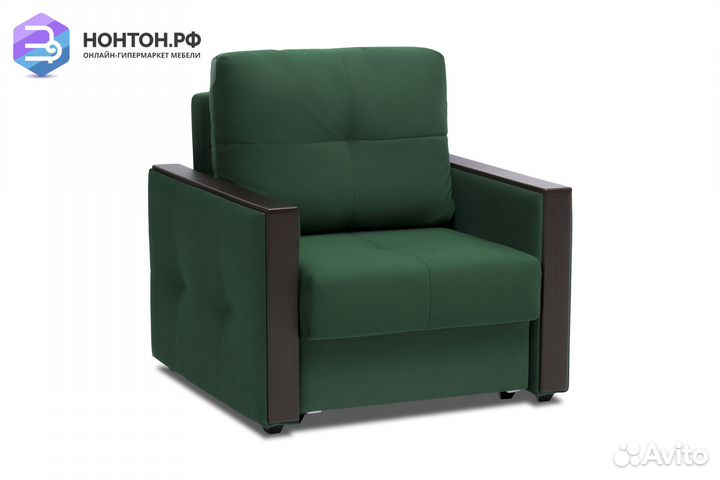 Кресло еврокнижка Инсайд изумрудное