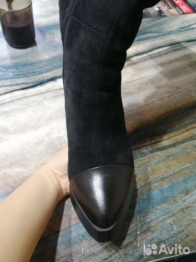 Сапоги ботфорты евро зима