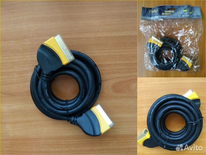 Кабель Scart тюльпаны