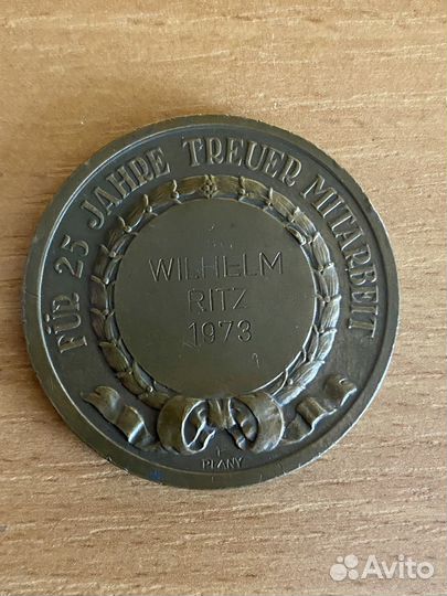 Настольная медаль Австрия 25 лет выслуги