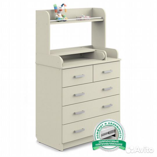 Детский комод сириус-2 с полкой в ассортименте