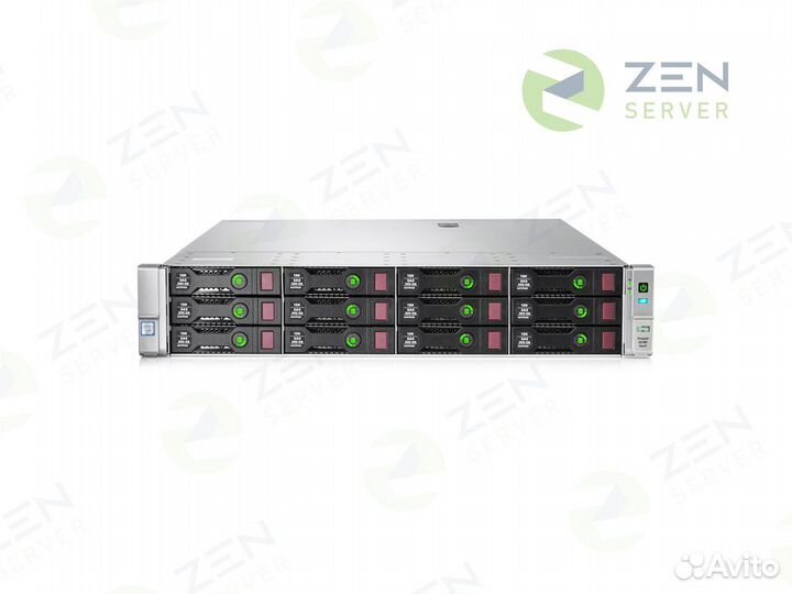 HP DL380 G9 12LFF/2хE5-2667 v3/8х8Gb2133
