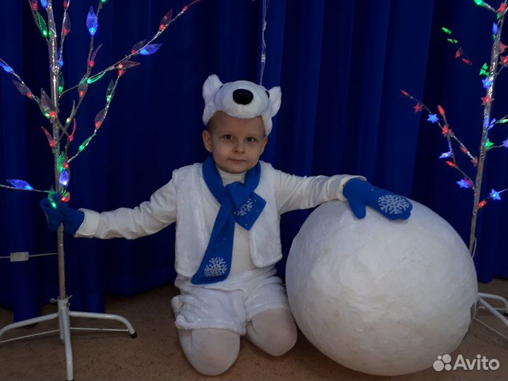 Карнавальный костюм белый мишка