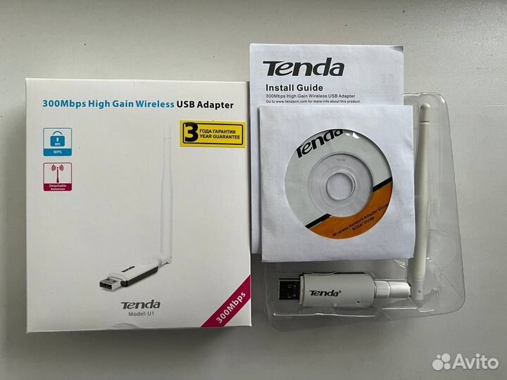 Wi-fi адаптер Tenda U1 беспроводной USB