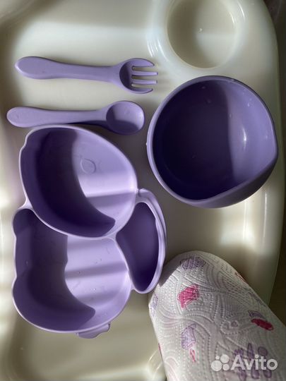 Детская посуда для кормления силиконовая