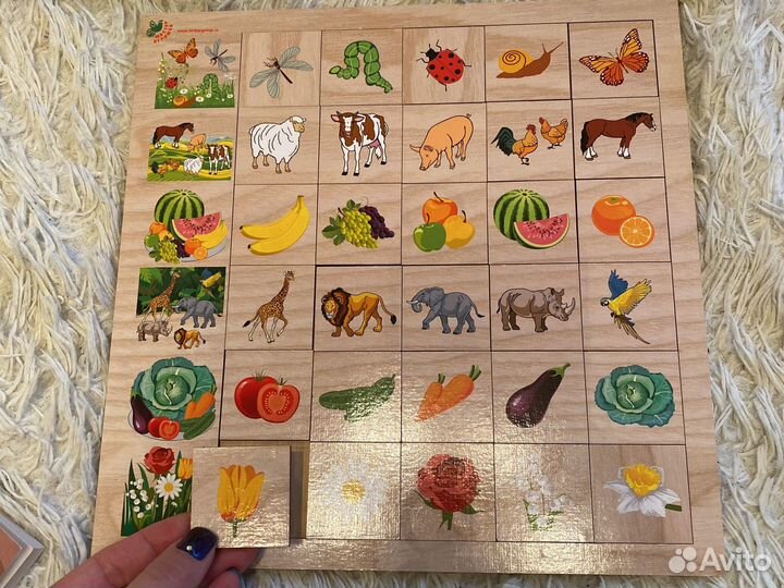 Доска с вкладышами, развивающая