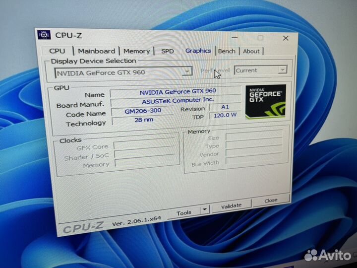 Видеокарта Asus GTX960 4gb strix