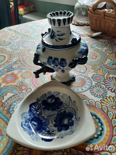 Гжель,конфетница,пепельница