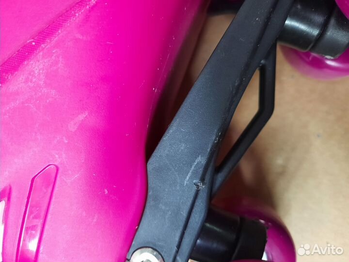 Ролики квады раздвижные розовые