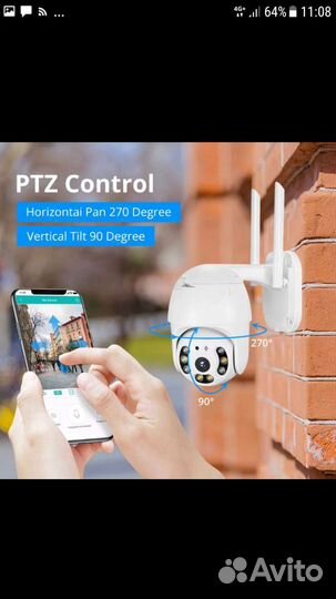 Камера видеонаблюдения, IP купольная камера wi-fi