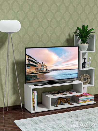 Тумба под тв, estente, Carolina, Белая, 110х108х28