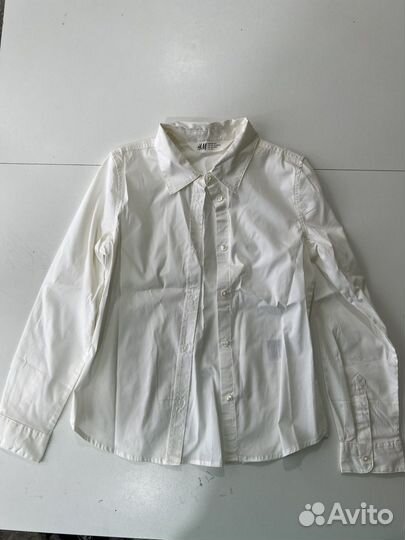 Рубашка белая 128 рост