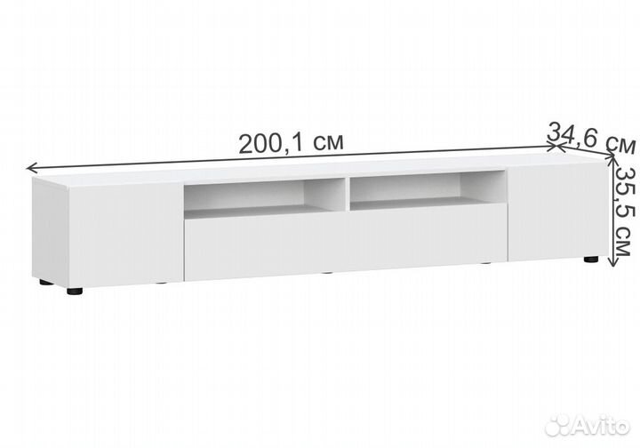 Тв-тумбы Валенсия белый текстурный