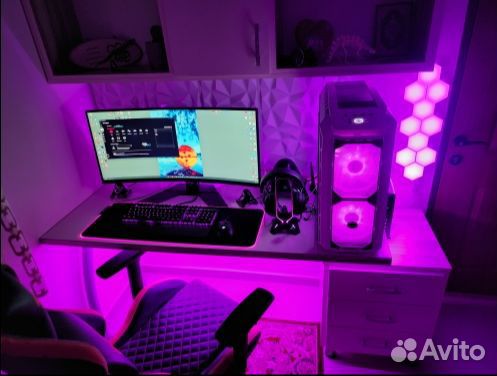 RGB светильник соты для стримера пк