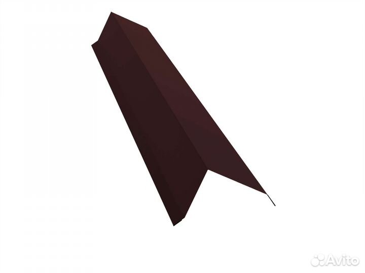 Торцевая планка новая рал8017 шоколад 0,45мм