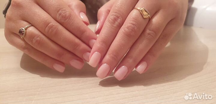 Маникюр + гель покрытие, наращивание ногтей