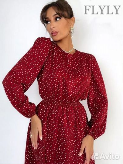 Платье вечернее в горох