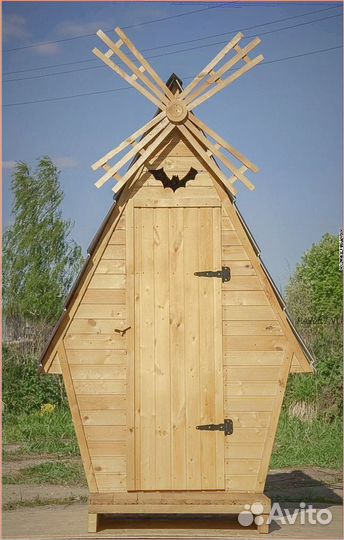 Дачный туалет деревянный с установкой лвб 576