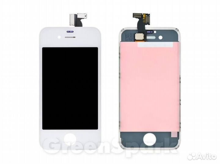 Дисплей для iPhone 4S +тач белый с рамкой AAA