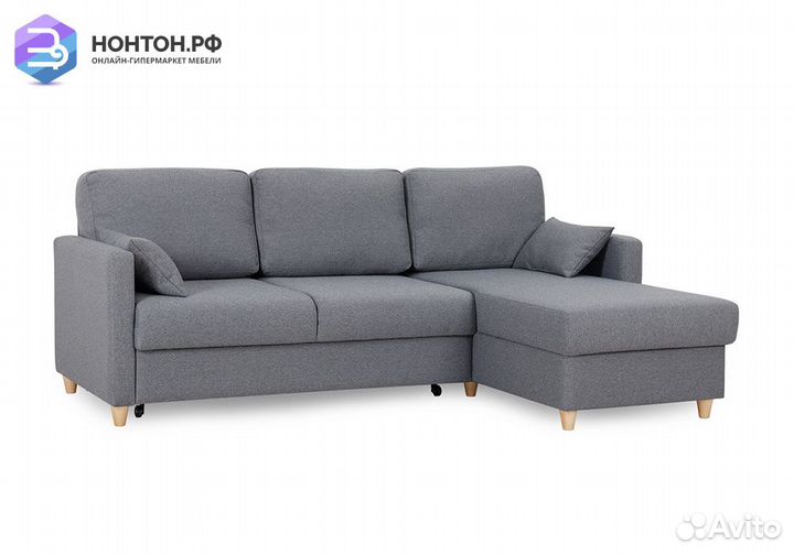 Диван угловой дельфин Дилан серый