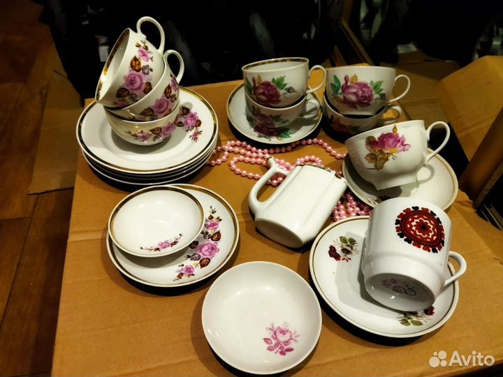 Чайные пары сервиз посуда корзинки блюдо