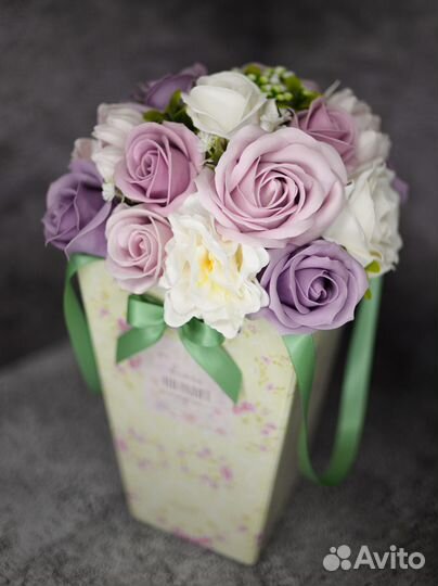 Мыльные букеты, цветы из мыла