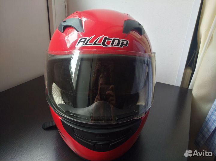 Мото шлем Alltop красный