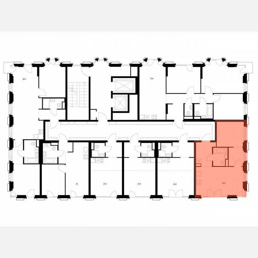 1-к. квартира, 39,9 м², 2/16 эт.