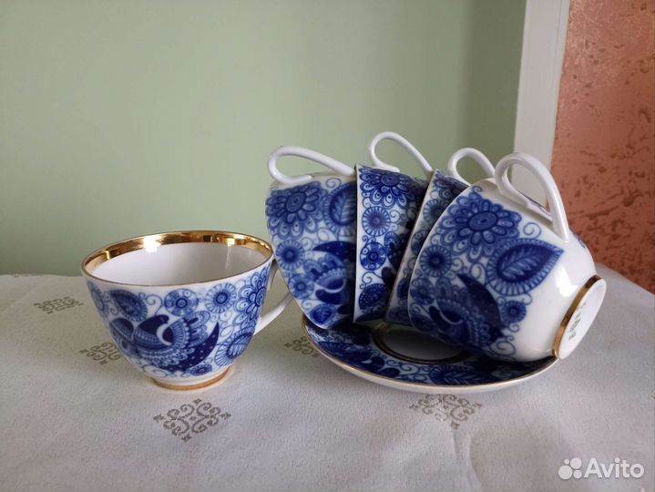 Чашка с блюдцем, 4 чашки без блюдец лфз (за всё)