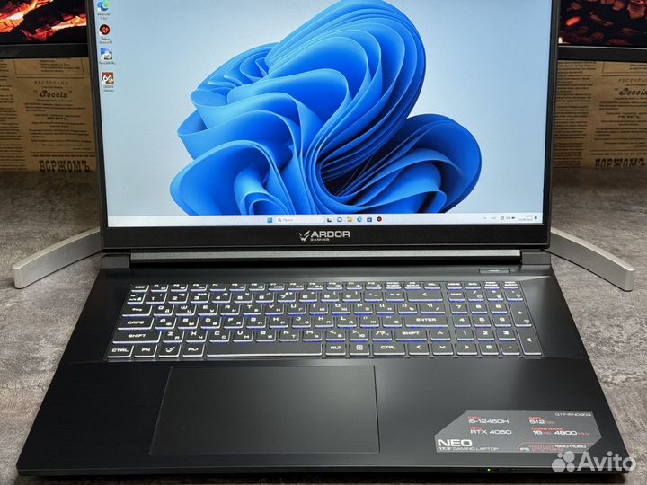 Ноутбук Ardor 17.3'' i5-12450H DDR5 RTX 4050 Новый