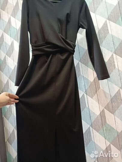 Вечернее платье 48 размер черное
