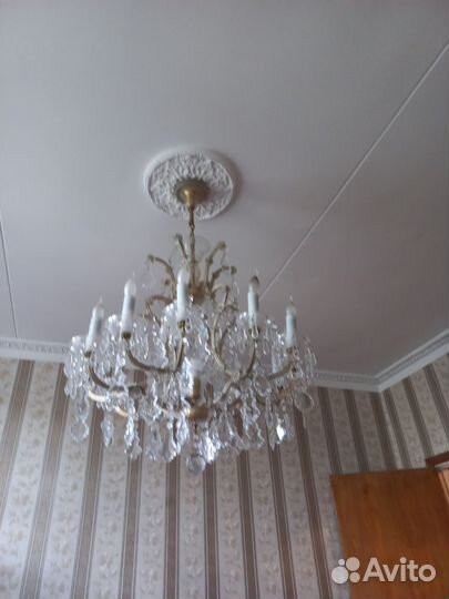 Хрустальная люстра СССР винтажная