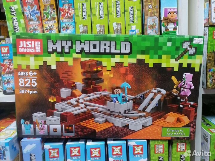 Майнкрафт лего 387 деталей