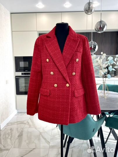 Пиджак Zara L новый красный