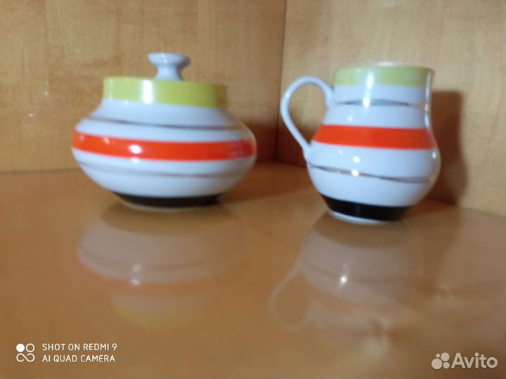 Винтажные молочник и сахарница из 60-х. Барановка