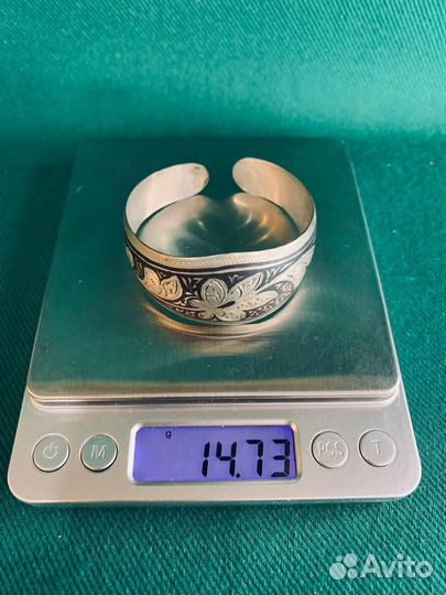 Старинный серебряный браслет