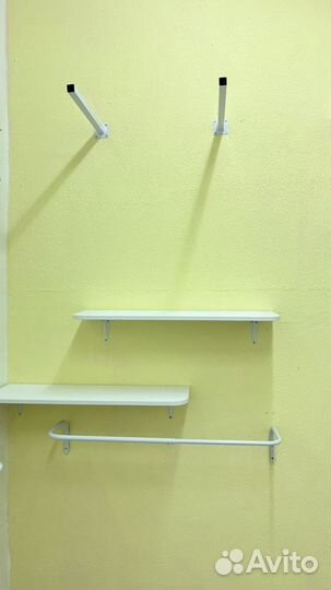 Полка, штанга для вешалок, опора мебельная