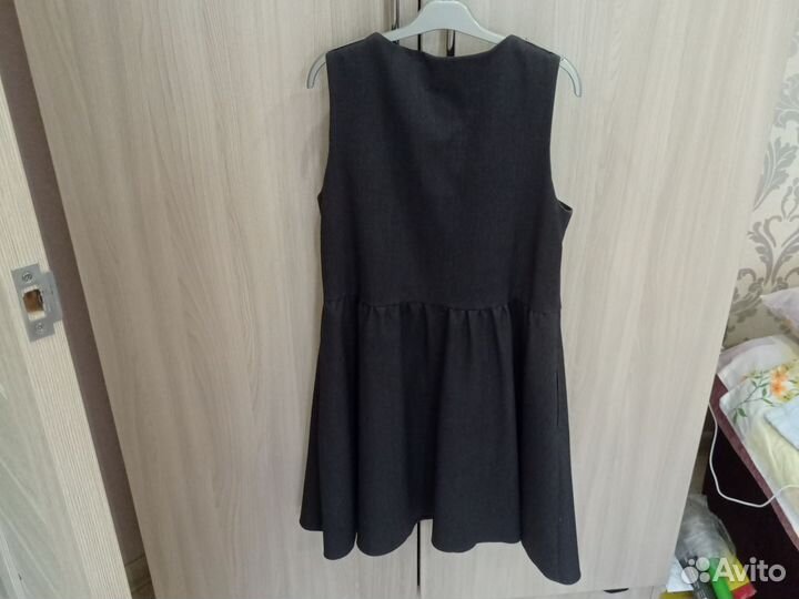 Школьный сарафан Персей серый 146 и жилет на 140