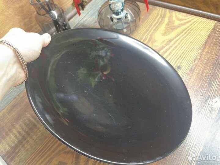 Посуда тарелки IKEA икея черные 28 см