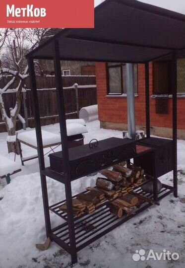 Мангал с крышей