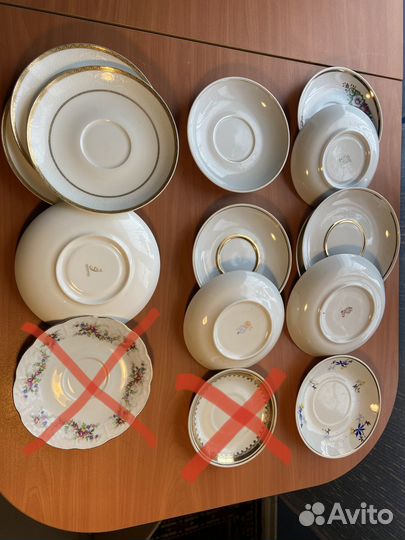 Тарелки Чехословакия, Дулево, чайник, сахарница