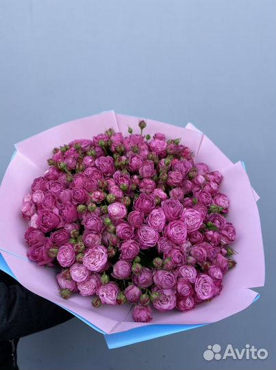 Букет розы пионовидные