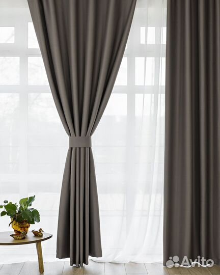 Шторы блэкаут Марсель Кофе с молоком