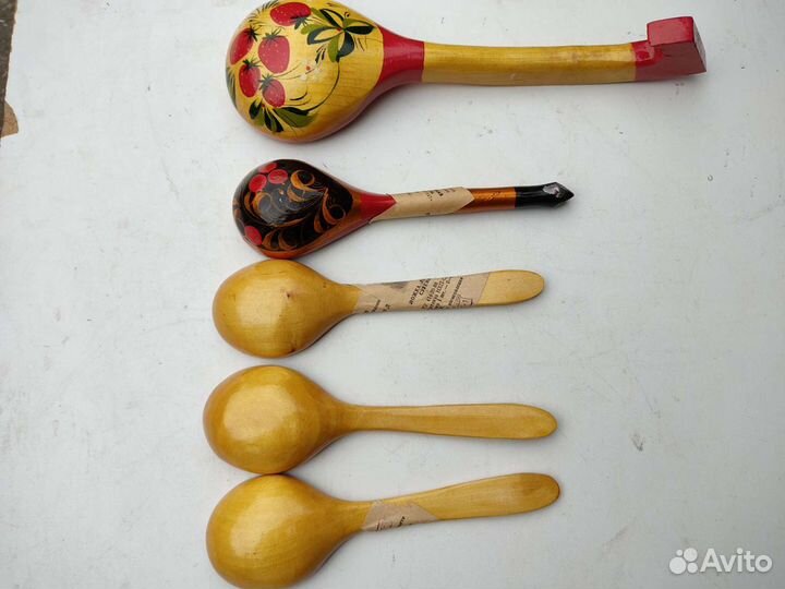 Деревянные ложки хохлома,новые, СССР
