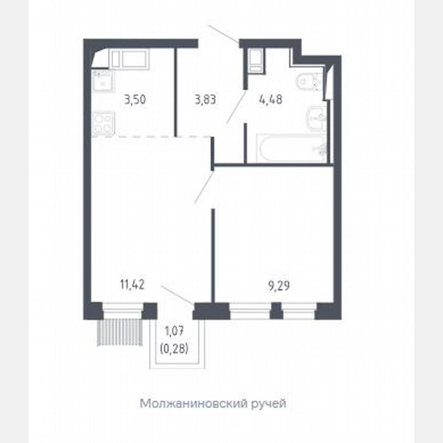 1-к. квартира, 32,8 м², 10/17 эт.