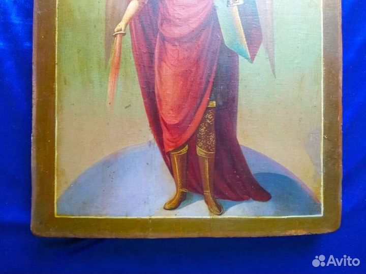 Икона старинная Архангел Михаил. 19 век