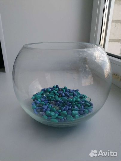 Аквариум круглый декоративный 5,6 литров